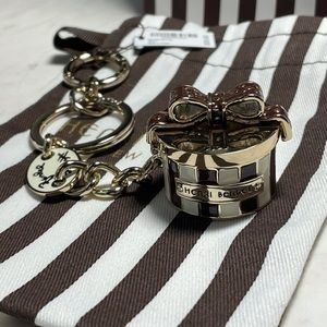 NWT Henri Bendel hatbox millner keychain fob charm